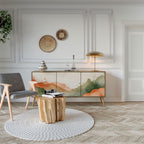 WATERCOLOUR PEAKS Aparador de 3 Portas em Efeito Carvalho