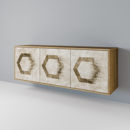 HEXAGONAL SHAPES 3-Door Sideboard