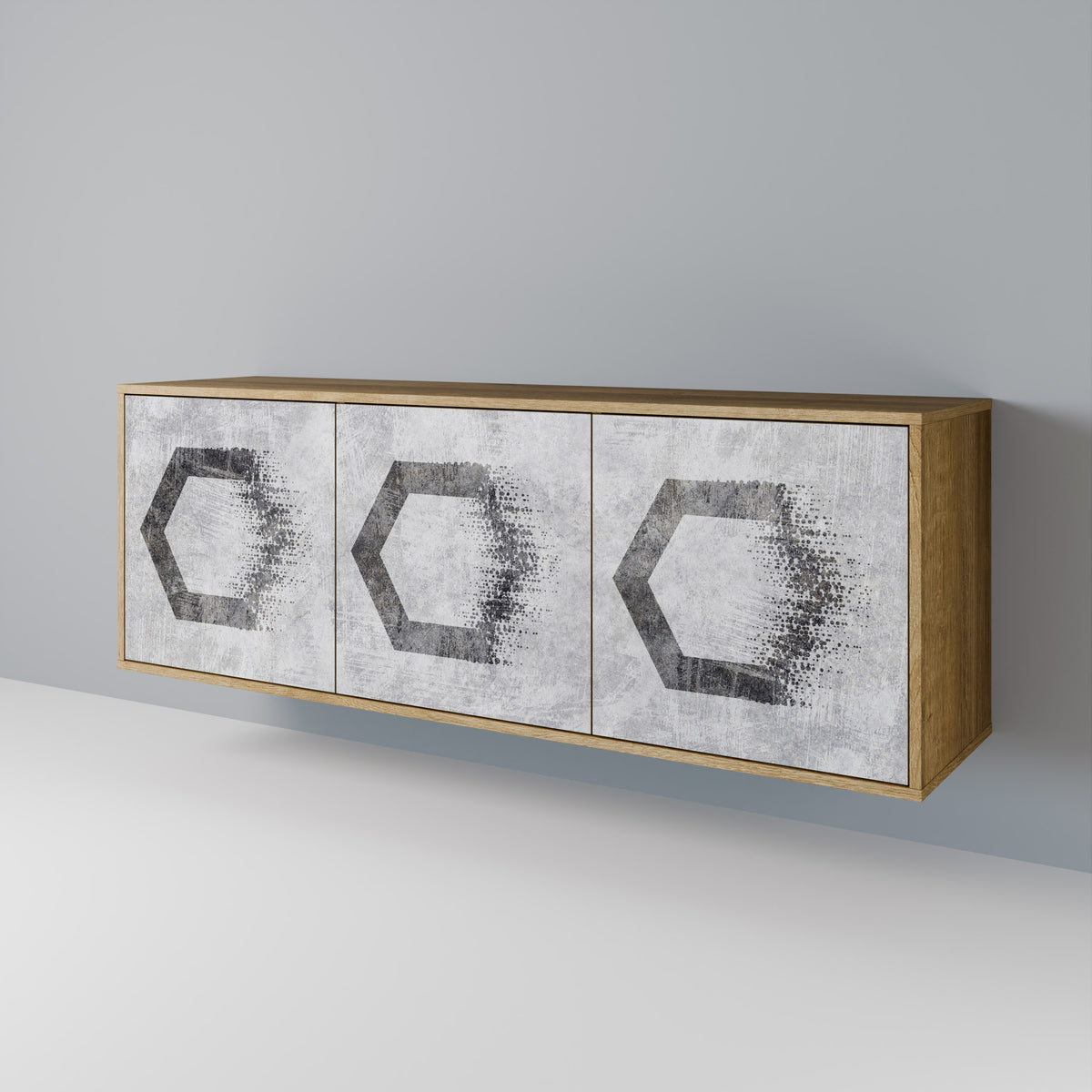 HEXAGONAL FIGURES Aparador de 3 Portas
