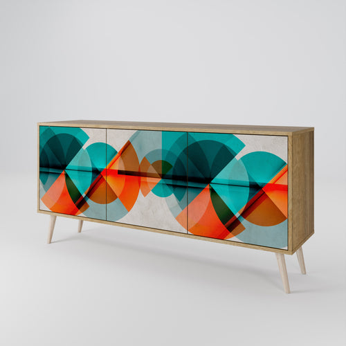 CIRCULAR RHAPSODY 3-Door Sideboard in Oak Effect