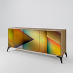 PIERCING SHARPNESS Aparador de 3 Portas em Efeito Carvalho