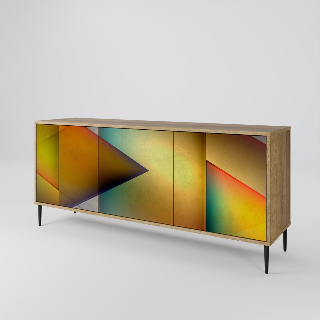 PIERCING SHARPNESS Aparador de 3 Portas em Efeito Carvalho