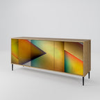 PIERCING SHARPNESS Aparador de 3 Portas em Efeito Carvalho