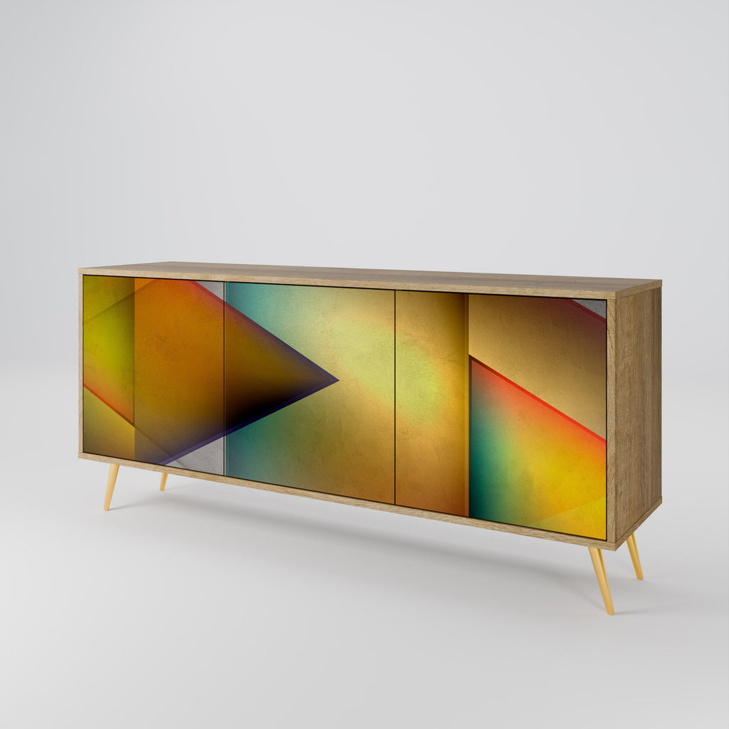 PIERCING SHARPNESS Aparador de 3 Portas em Efeito Carvalho