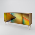 PIERCING SHARPNESS Aparador de 3 Portas em Efeito Carvalho