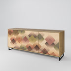 GEOMETRIC FUSION 3-Door Sideboard in Oak Effect