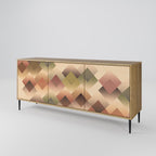 GEOMETRIC FUSION 3-Door Sideboard in Oak Effect