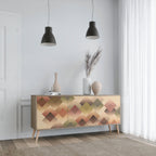 GEOMETRIC FUSION 3-Door Sideboard in Oak Effect