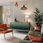 ORNAMENTAL GLIMMER Aparador de 3 Portas em Efeito Carvalho