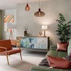 ABSTRACT THOUGHTS Aparador de 3 Portas em Efeito Carvalho