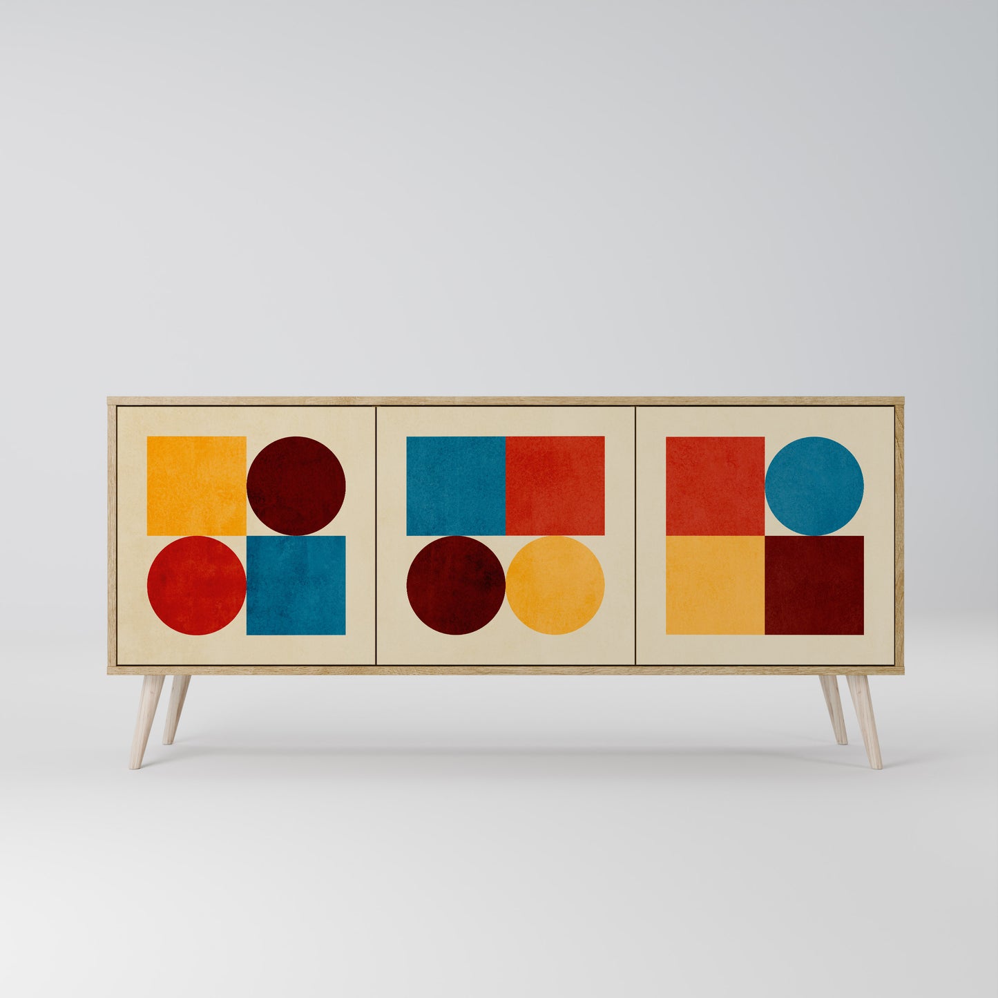 GEOMETRIC PUZZLE Aparador de 3 Portas