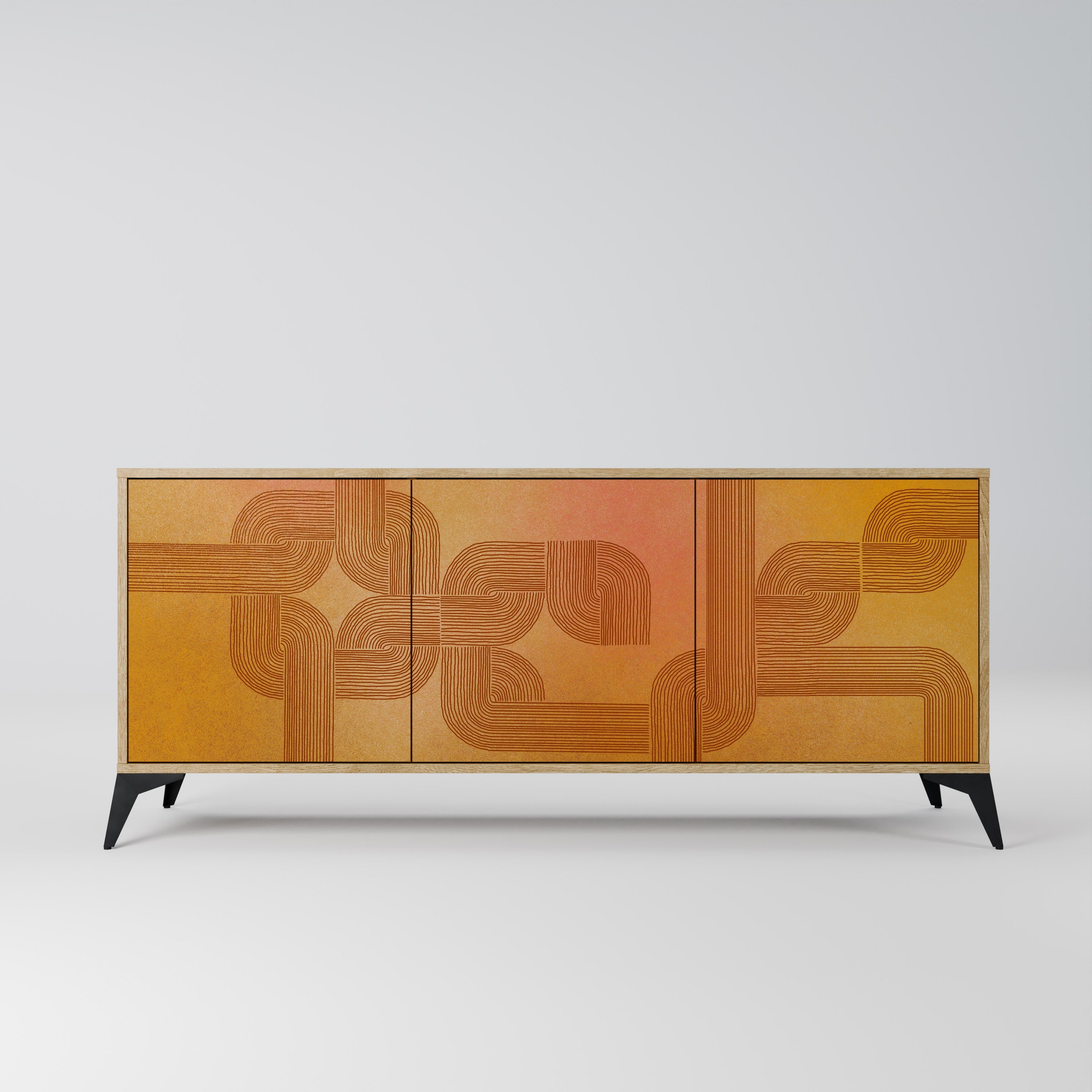 STRENGTHENING RELATION Aparador de 3 Portas em Efeito Carvalho