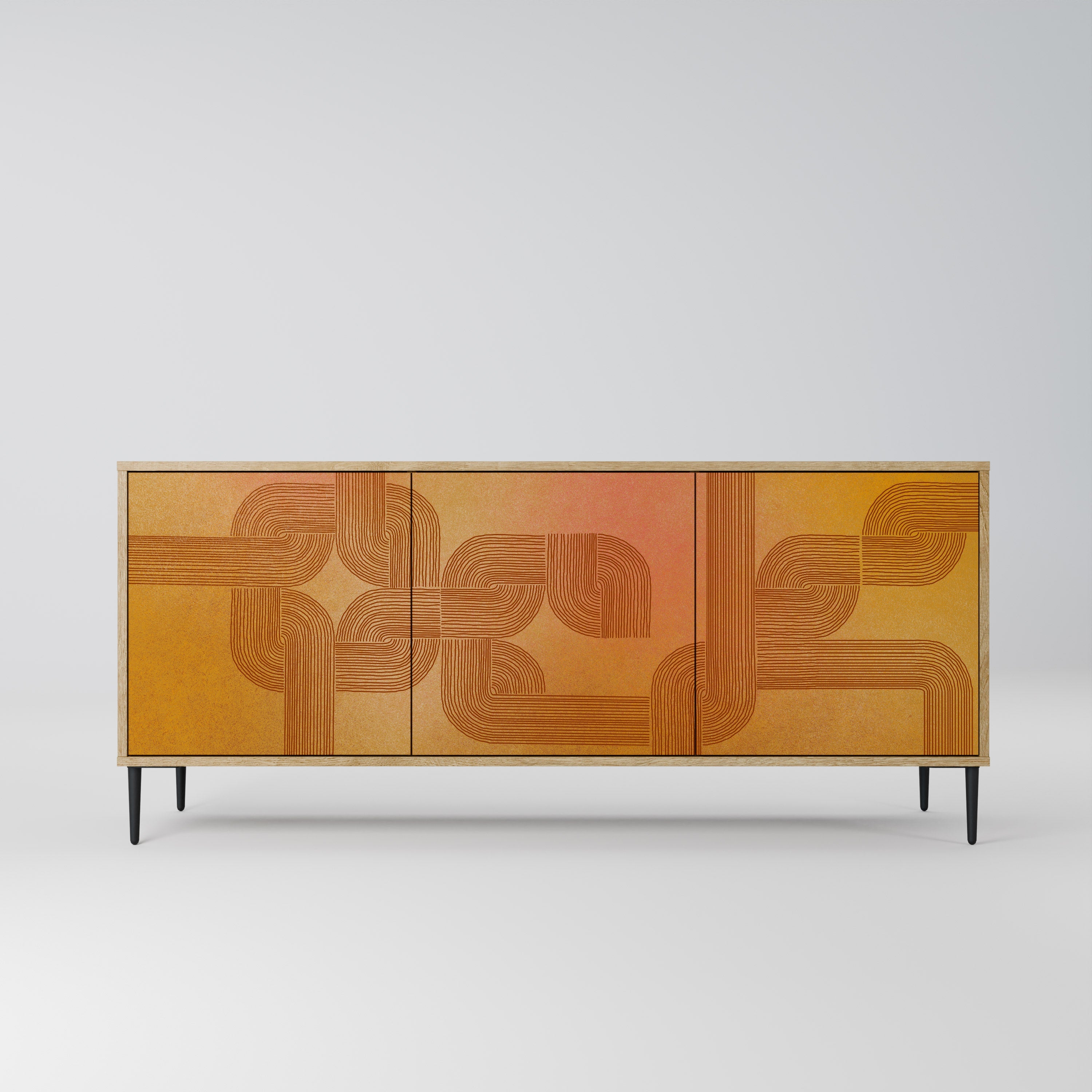 STRENGTHENING RELATION Aparador de 3 Portas em Efeito Carvalho