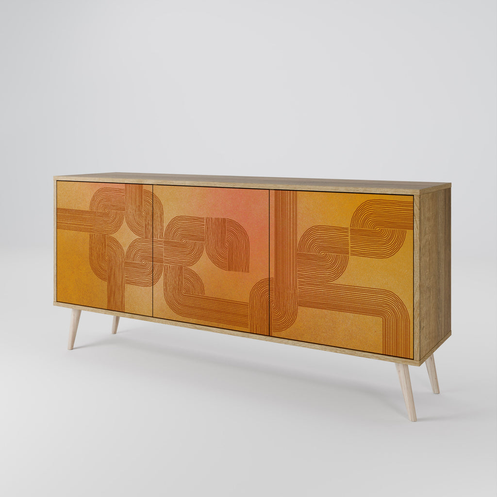 STRENGTHENING RELATION Aparador de 3 Portas em Efeito Carvalho