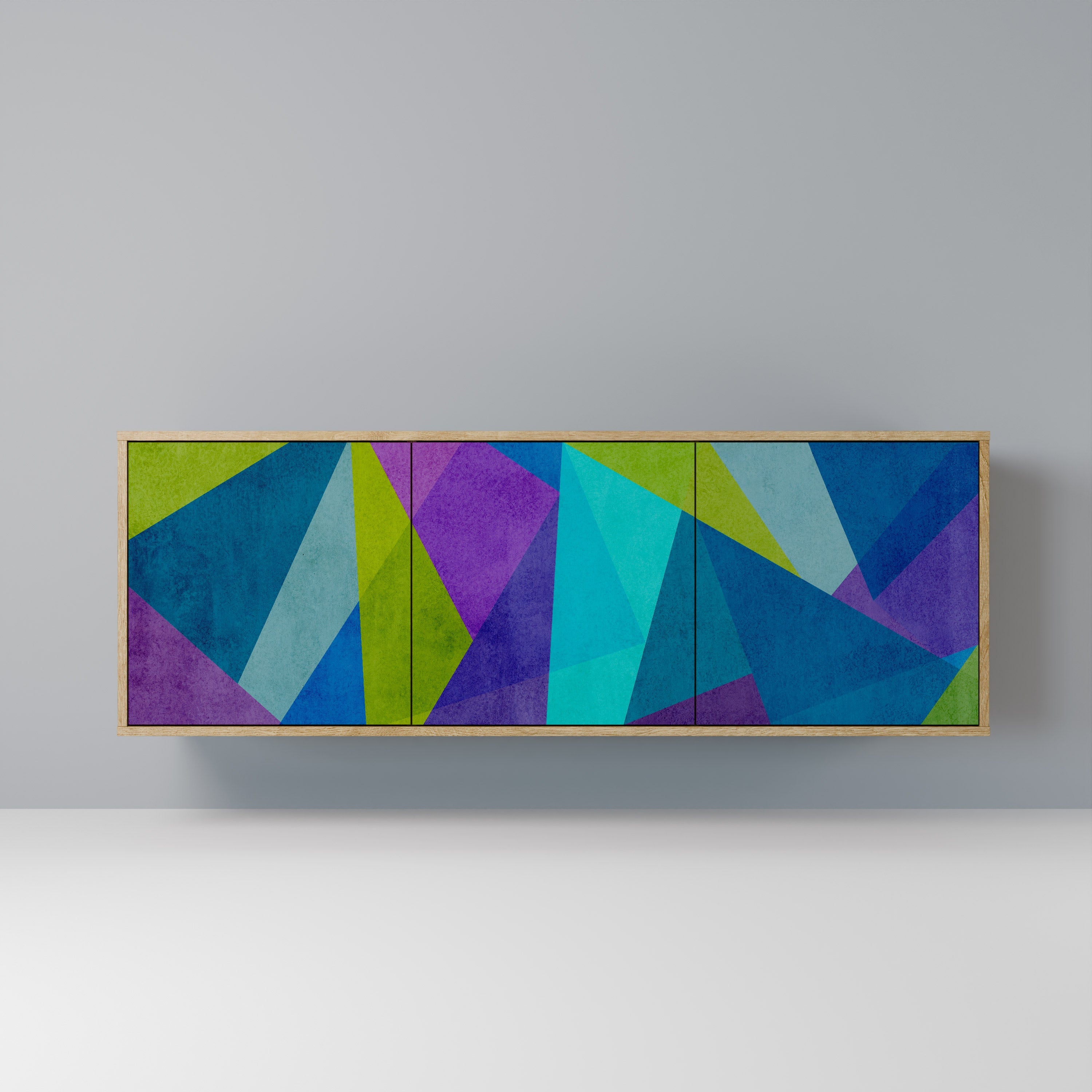 COLD SHOWCASE Aparador de 3 Portas em Efeito Carvalho