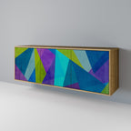 COLD SHOWCASE Aparador de 3 Portas em Efeito Carvalho