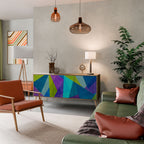 COLD SHOWCASE Aparador de 3 Portas em Efeito Carvalho