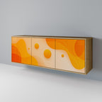 ORANGE ARRANGEMENT 3-Door Sideboard in Oak Effect
