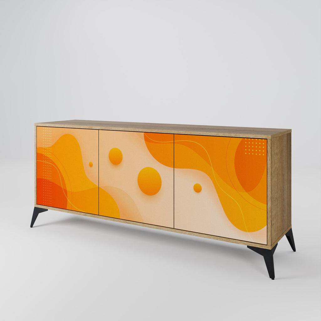 ORANGE ARRANGEMENT 3-Door Sideboard in Oak Effect