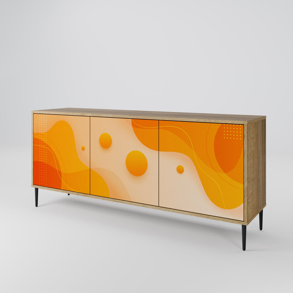 ORANGE ARRANGEMENT 3-Door Sideboard in Oak Effect