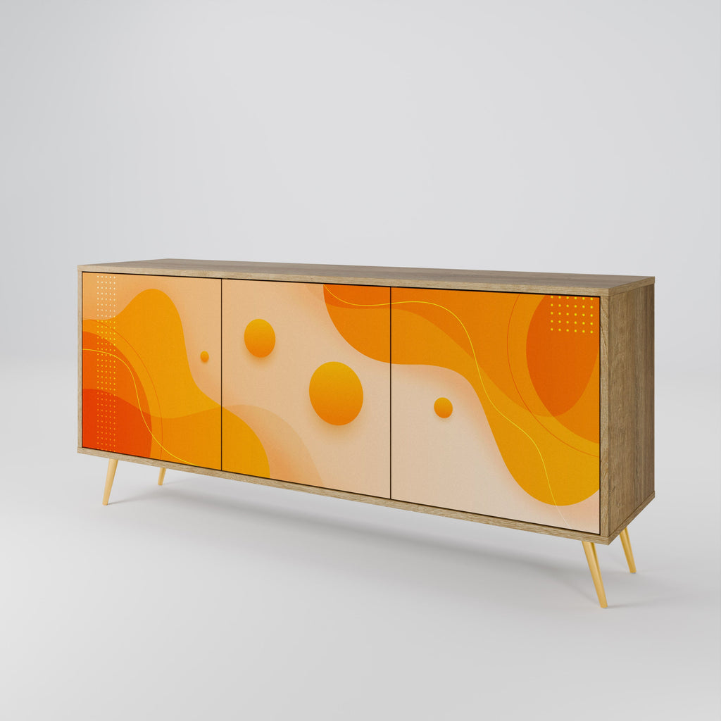 ORANGE ARRANGEMENT 3-Door Sideboard in Oak Effect