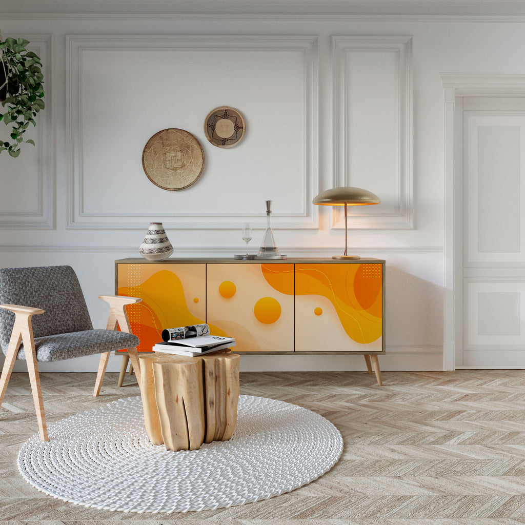ORANGE ARRANGEMENT 3-Door Sideboard in Oak Effect