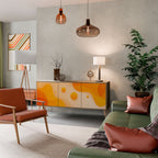 ORANGE ARRANGEMENT 3-Door Sideboard in Oak Effect