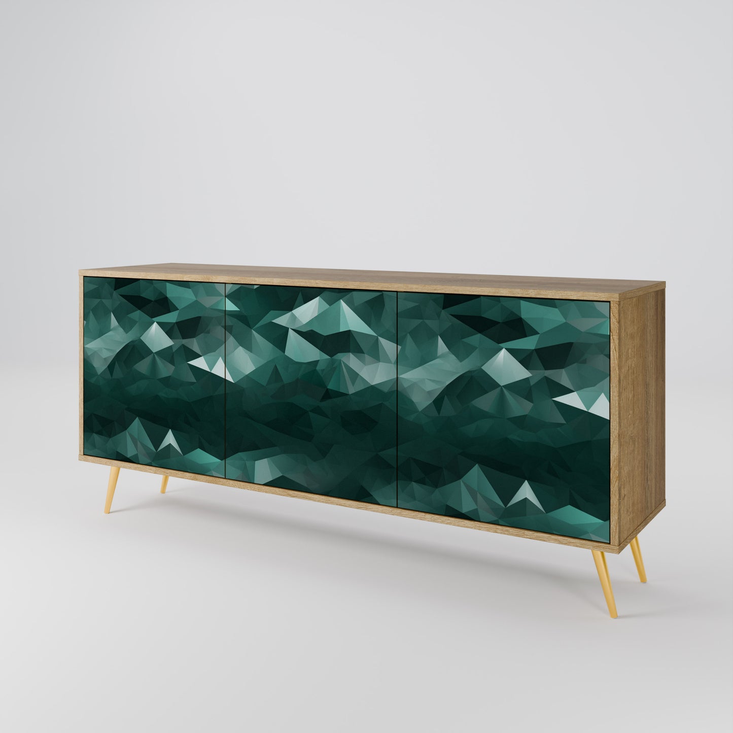 POLYGONAL FLOATING Aparador de 3 Portas