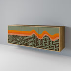 SIMPLE SOLUTIONS Aparador de 3 Portas em Efeito Carvalho