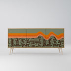 SIMPLE SOLUTIONS Aparador de 3 Portas em Efeito Carvalho