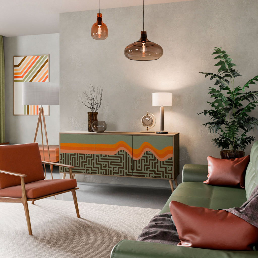 SIMPLE SOLUTIONS Aparador de 3 Portas em Efeito Carvalho