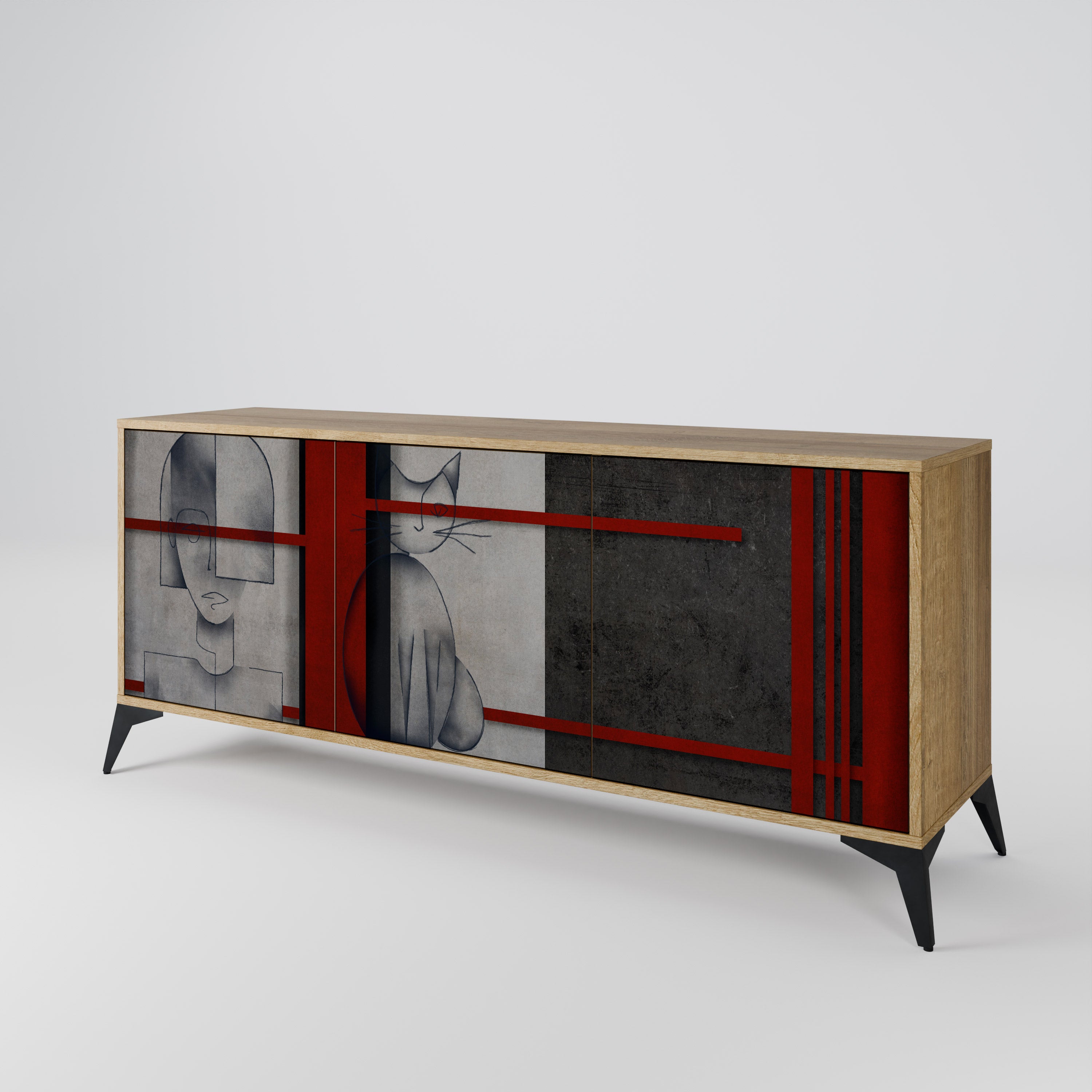 GRAY FIGURES 3-Door Sideboard