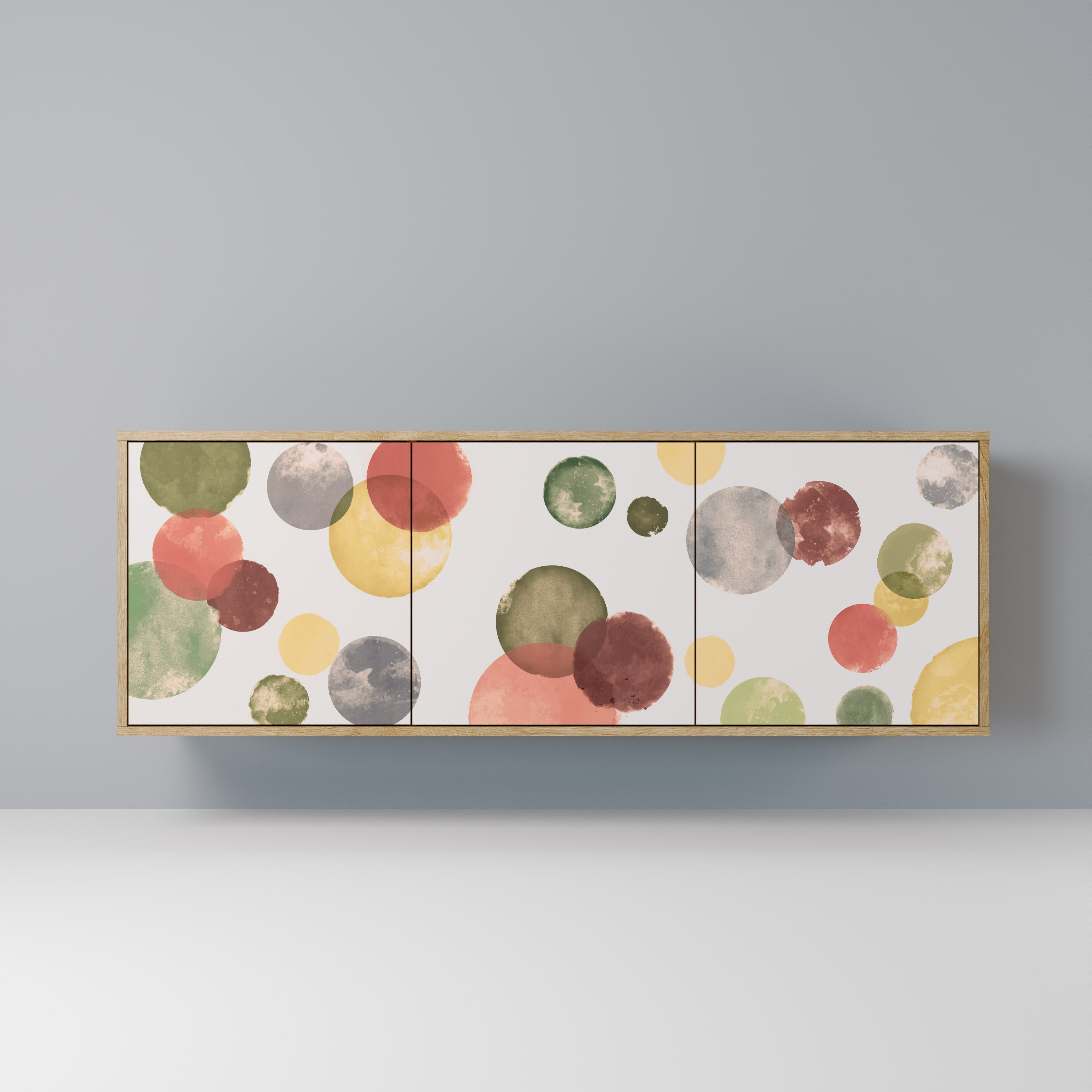 FLEETING HAPPINESS Aparador de 3 Portas em Efeito Carvalho