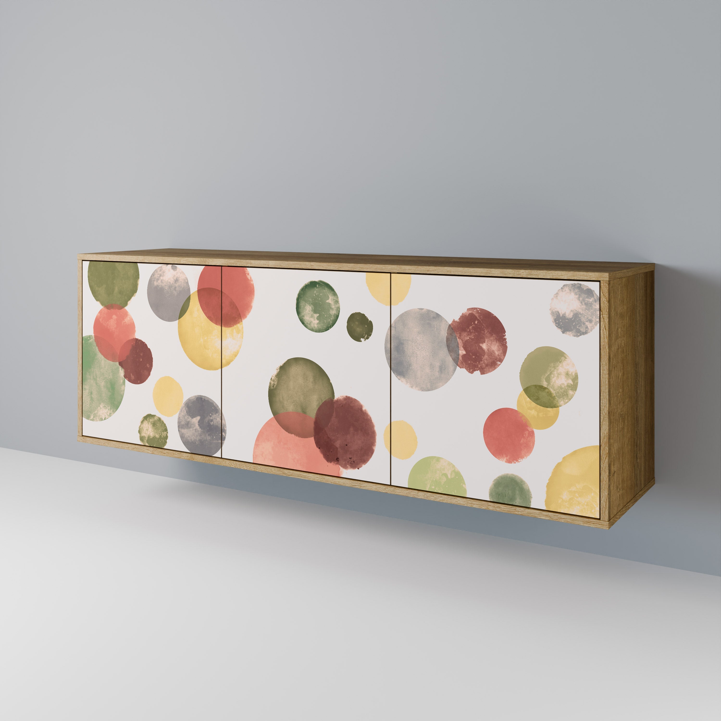 FLEETING HAPPINESS Aparador de 3 Portas em Efeito Carvalho