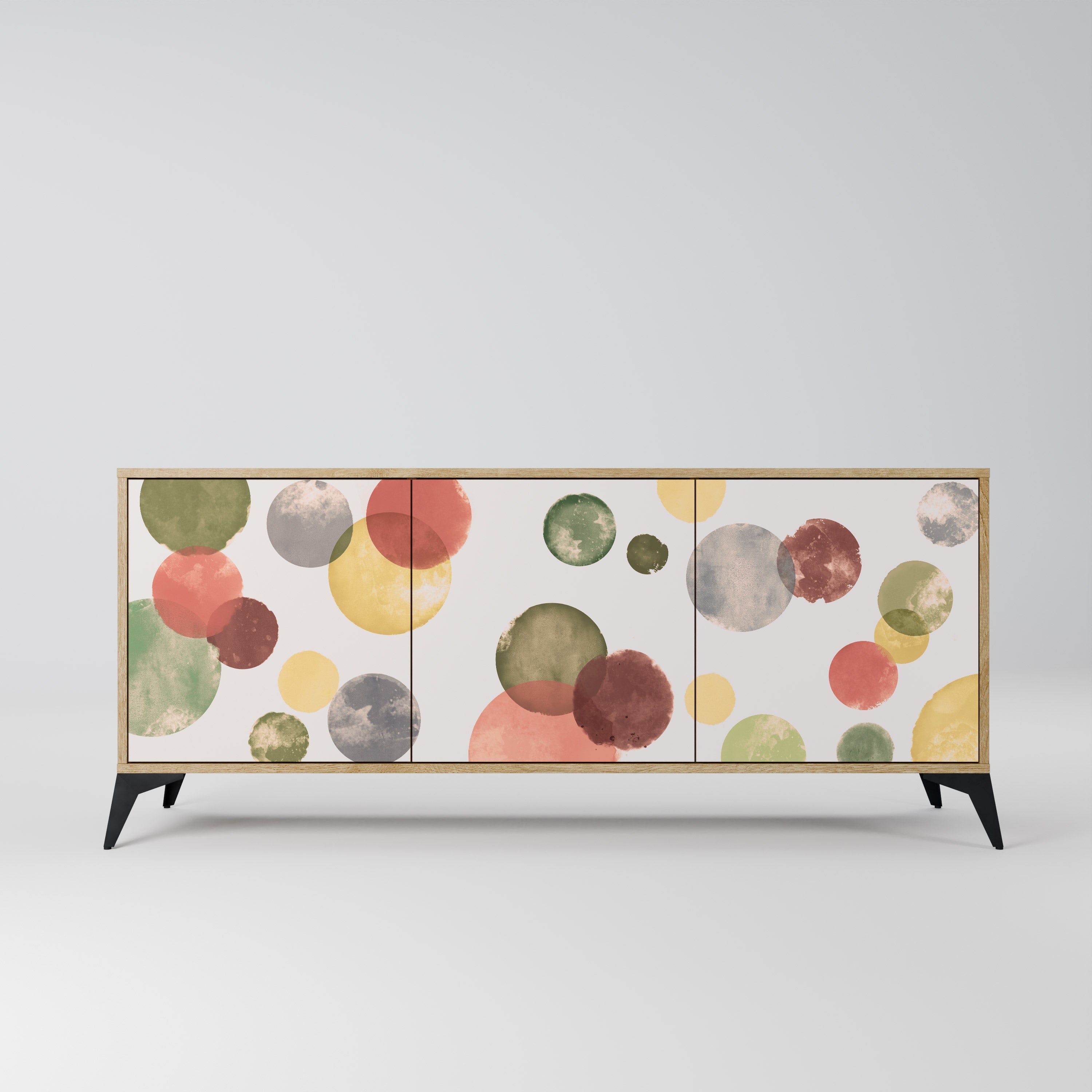 FLEETING HAPPINESS Aparador de 3 Portas em Efeito Carvalho