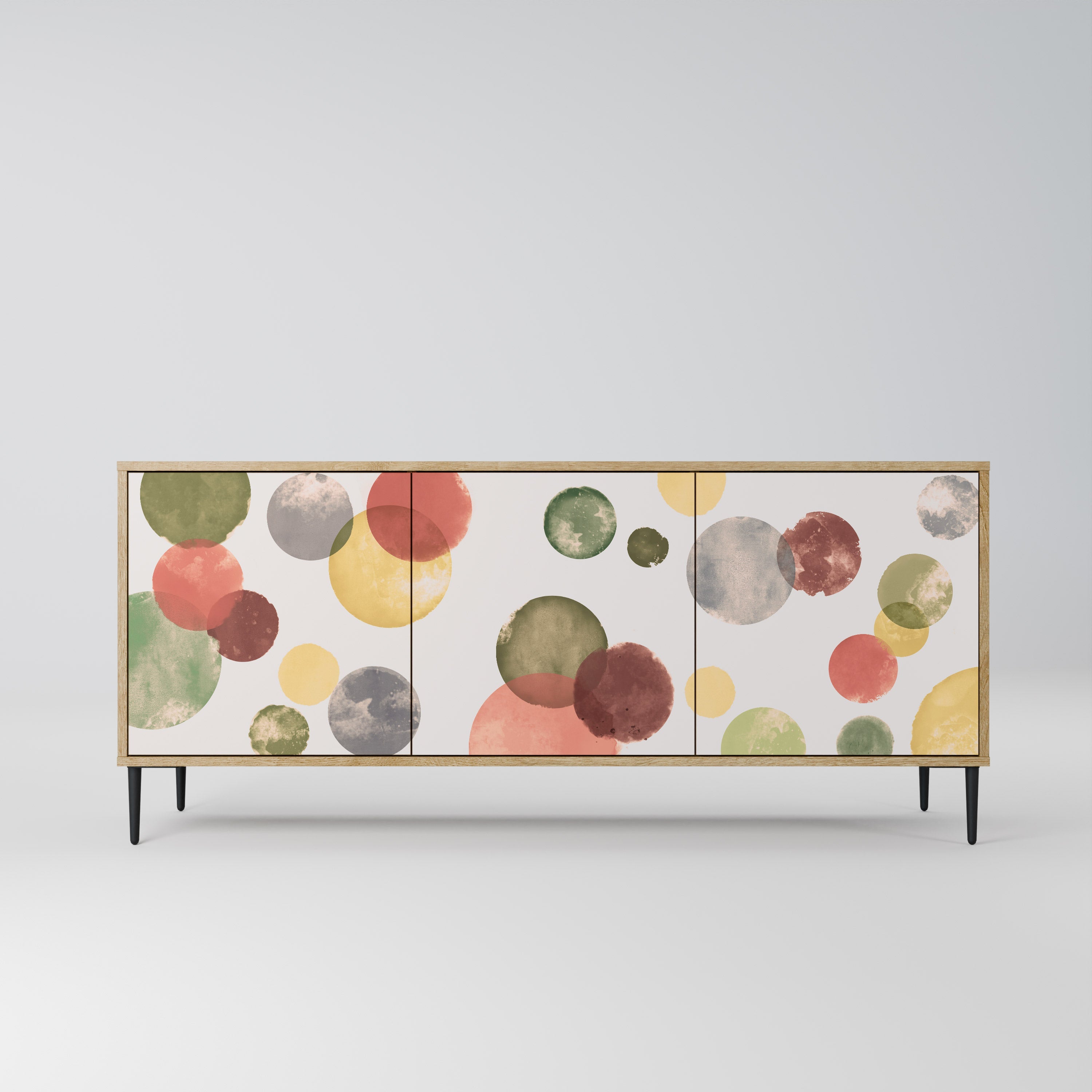 FLEETING HAPPINESS Aparador de 3 Portas em Efeito Carvalho