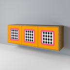 TEARS IN HEAVEN Aparador de 3 Portas em Efeito Carvalho