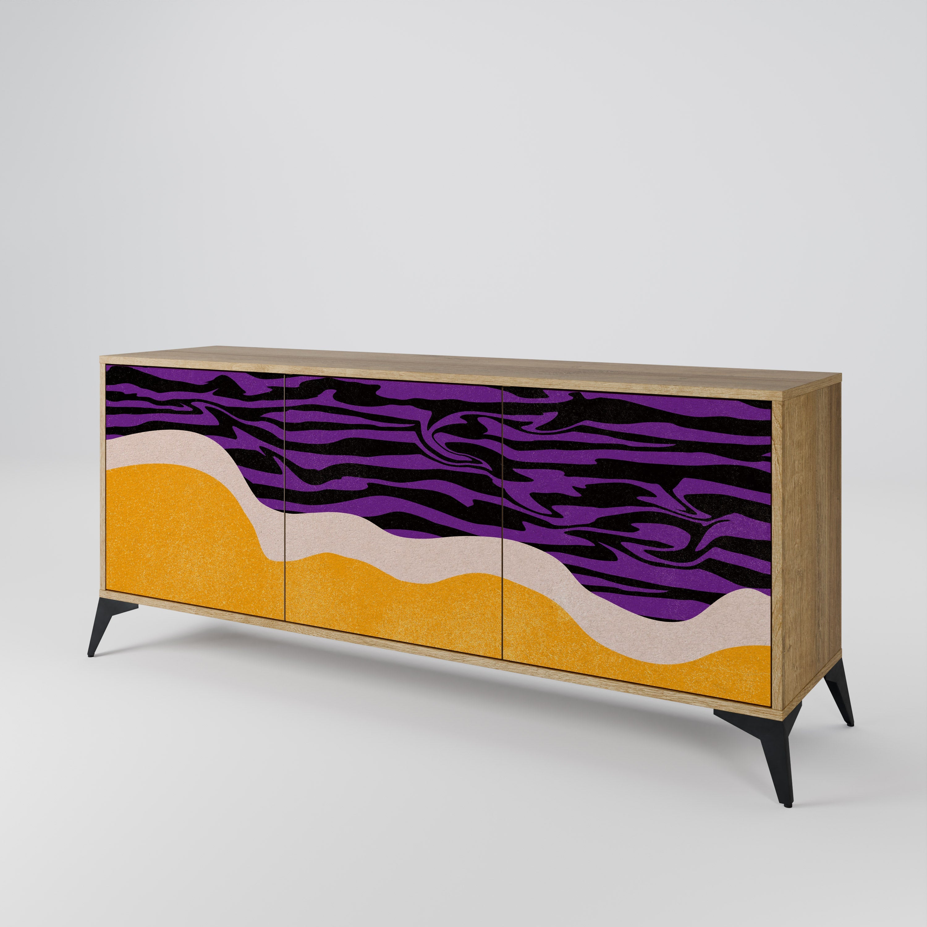 INDEPENDENT BORDER 3-Door Sideboard in Oak Effect