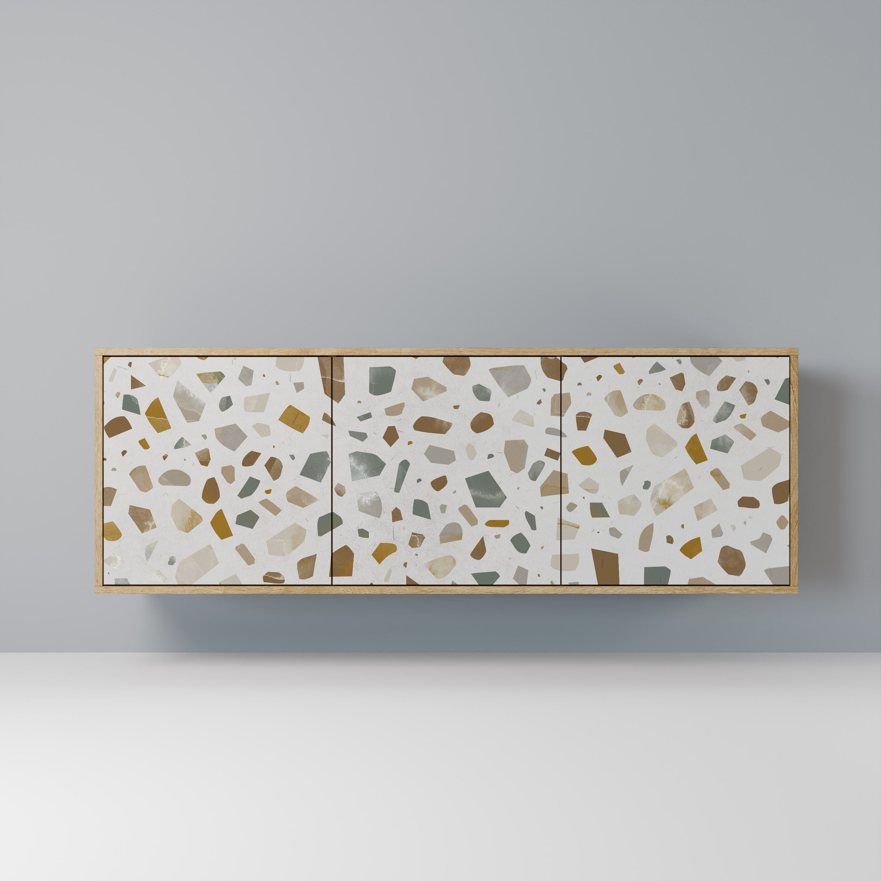 PIECES OF TOMORROW Aparador de 3 Portas em Efeito Carvalho