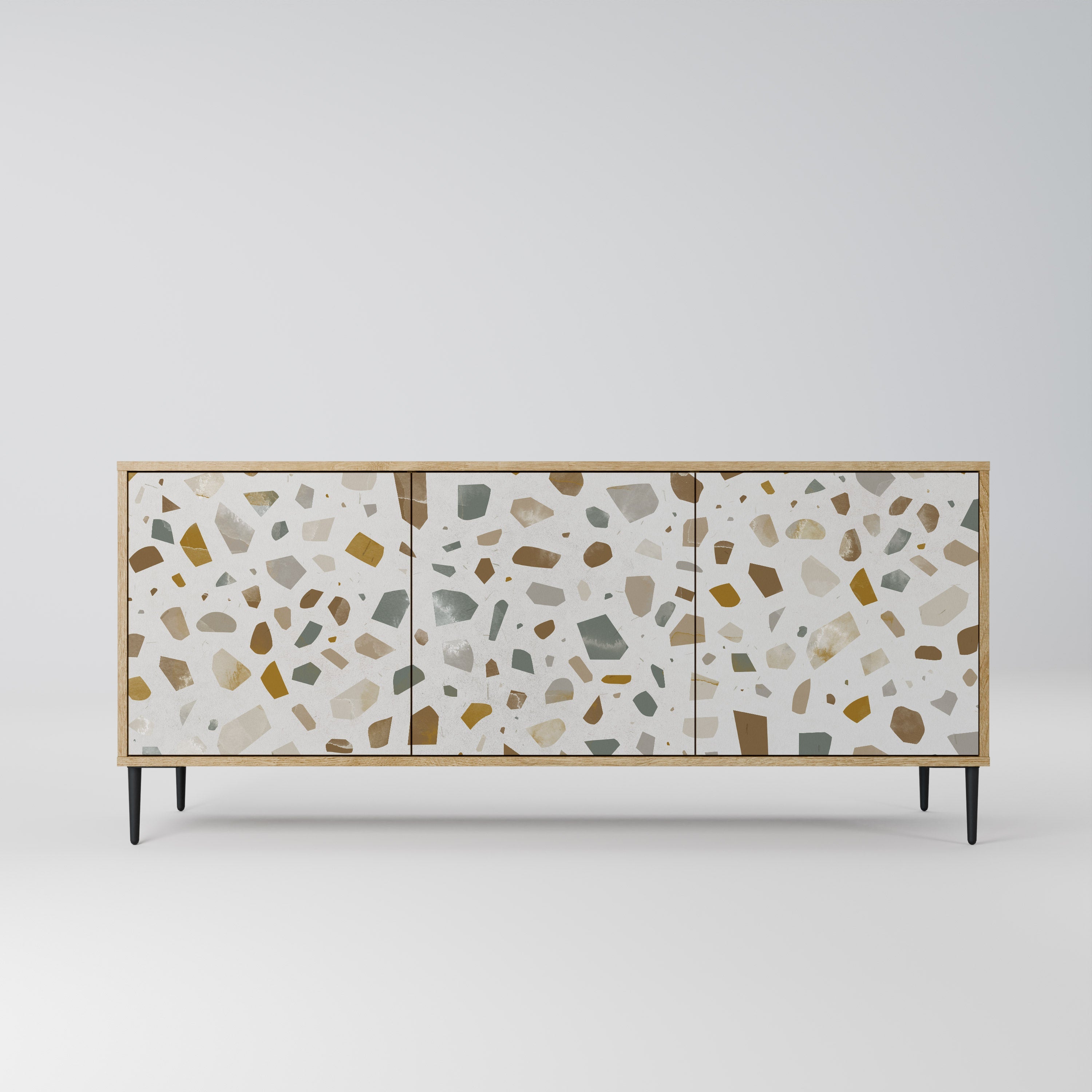 PIECES OF TOMORROW Aparador de 3 Portas em Efeito Carvalho