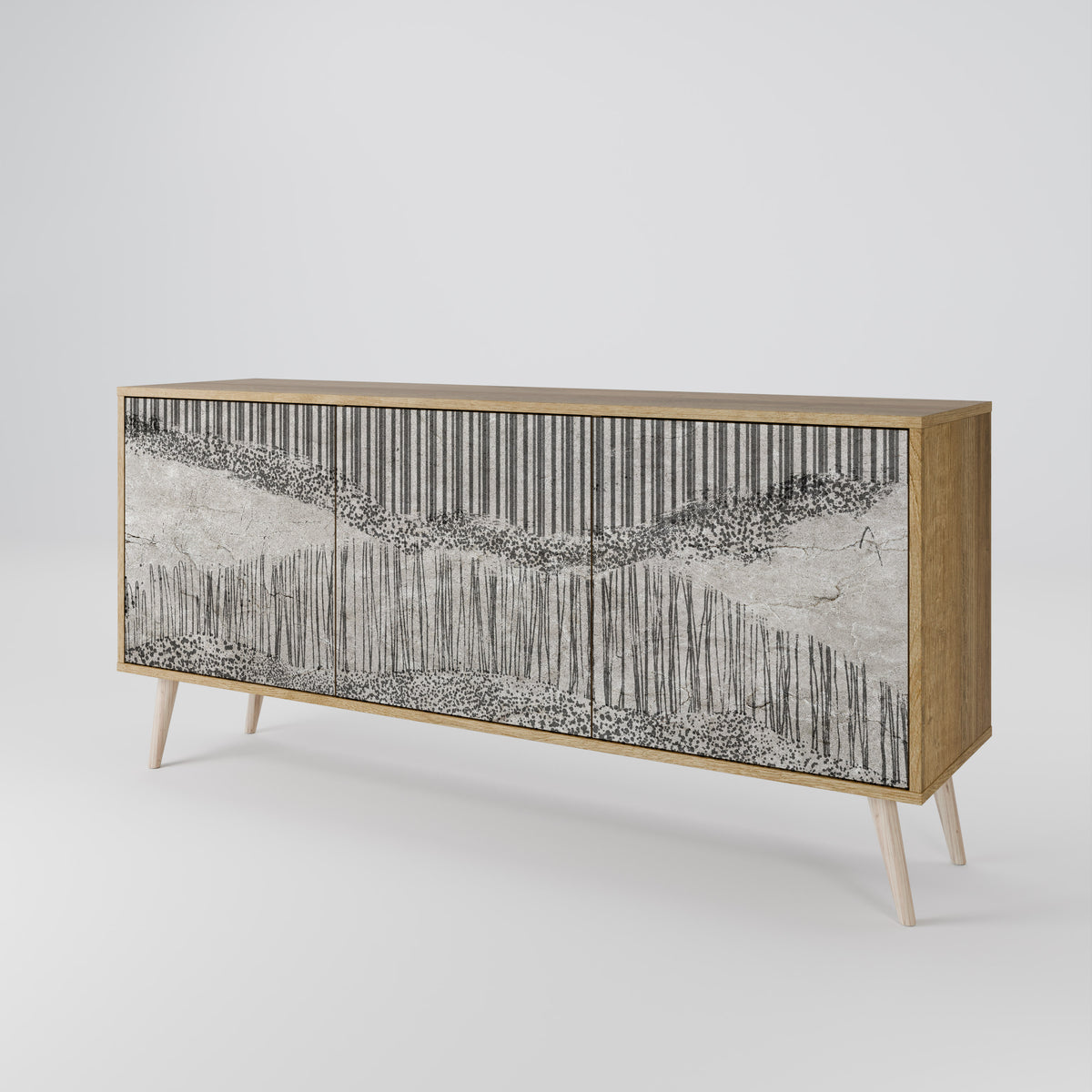 GRAIN LINES 3-Door Sideboard