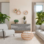 GRAIN LINES Aparador de 3 Portas em Efeito Carvalho