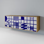 THE RIGHT PLACES Aparador de 3 Portas em Efeito Carvalho