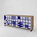 THE RIGHT PLACES Aparador de 3 Portas em Efeito Carvalho