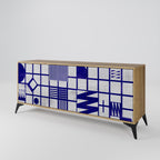 THE RIGHT PLACES Aparador de 3 Portas em Efeito Carvalho