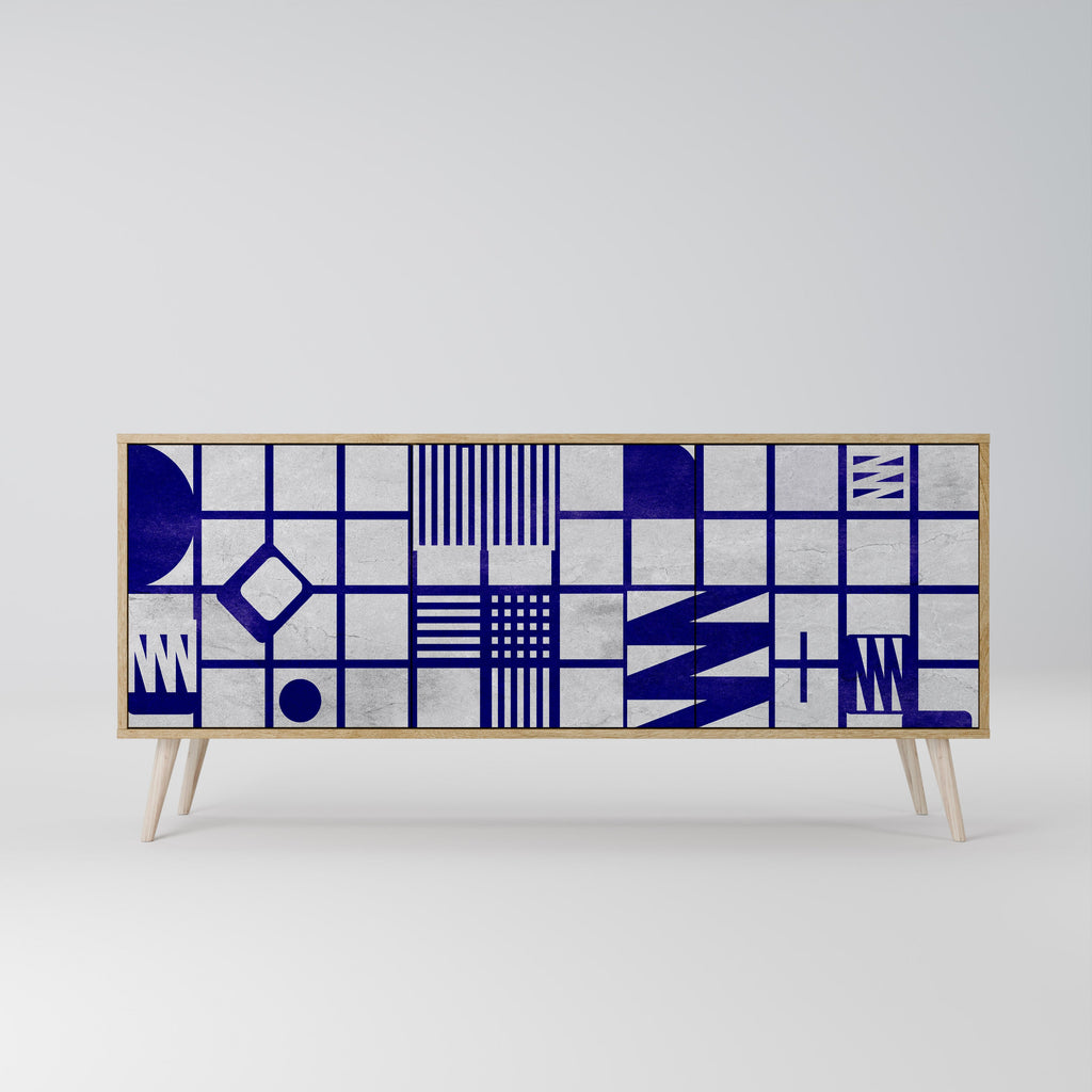 THE RIGHT PLACES Aparador de 3 Portas em Efeito Carvalho