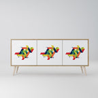 FUTURE SIGN Aparador de 3 Portas em Efeito Carvalho