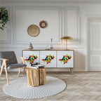 FUTURE SIGN Aparador de 3 Portas em Efeito Carvalho