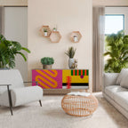 VIVID ART Aparador de 3 Portas em Efeito Carvalho