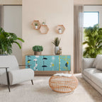 PATHS TO HAPPINESS Aparador de 3 Portas em Efeito Carvalho